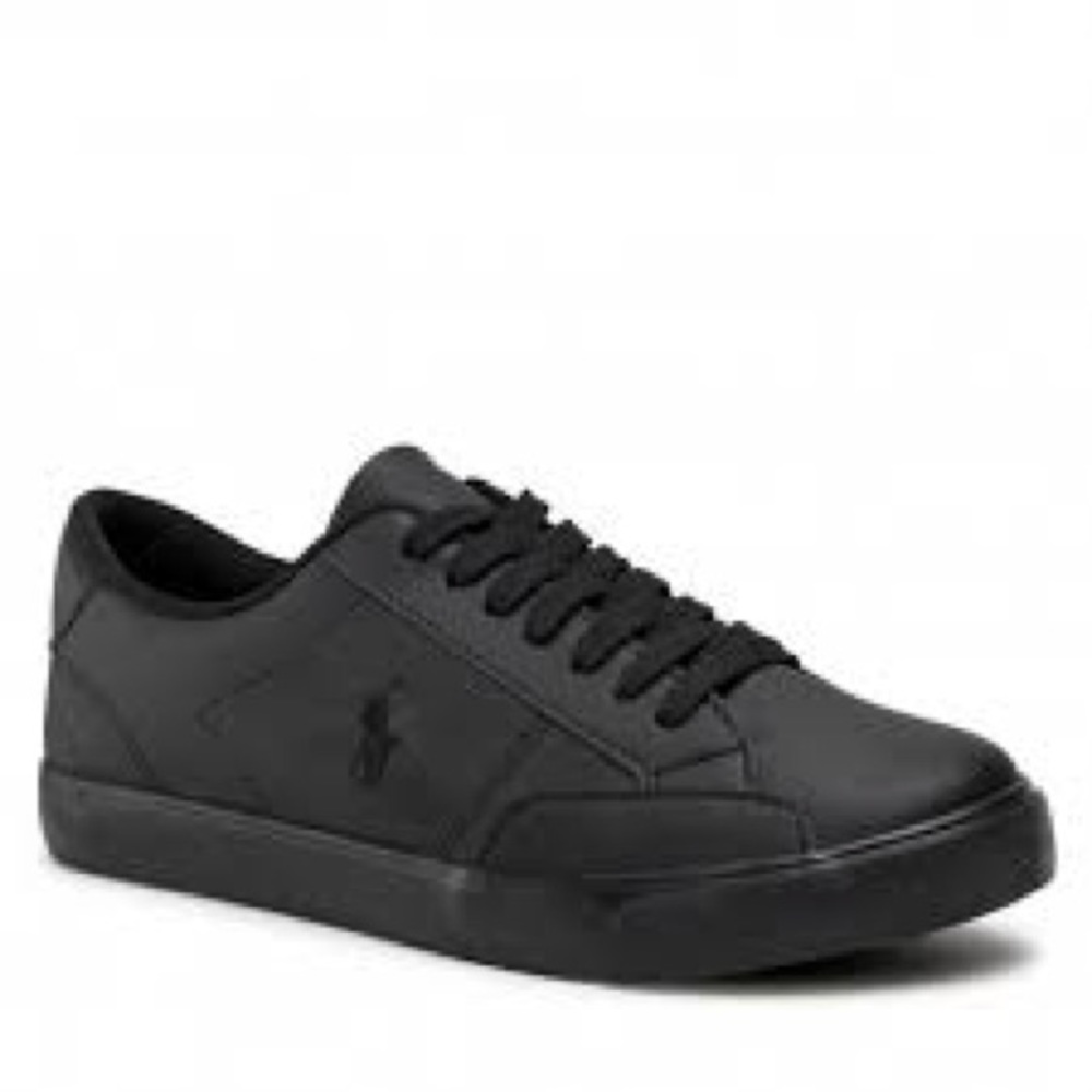 Polo Ralph Lauren Triple Black Lace-up Sneaker, Size 6